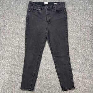 Nicole Miller New York Soho High Rise Skinny Jeans Womens 6 Washed Black Denim